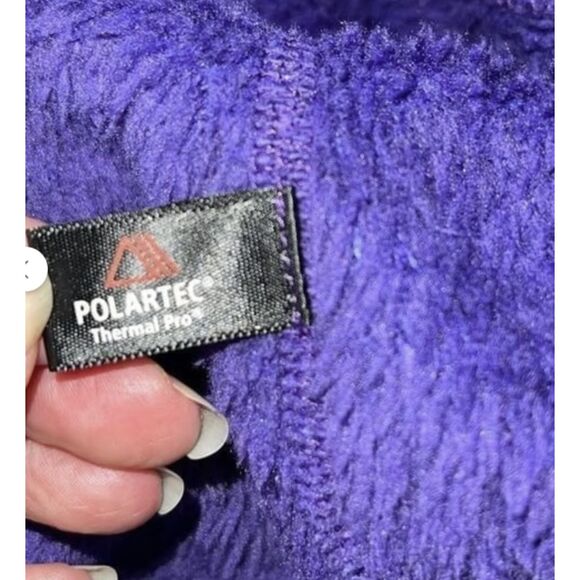 Patagonia Re-Tool Polartec Synchilla Fleece Sweater Jacket Purple Zip Women M - Picture 4 of 4